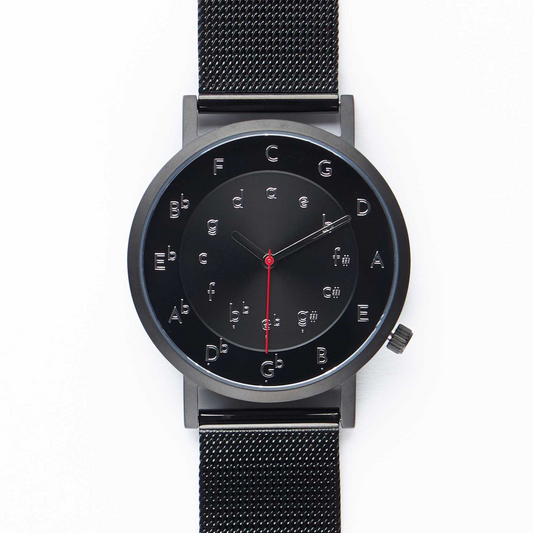 Ossia Watch - Nocturne Noir with Noir Mesh Strap