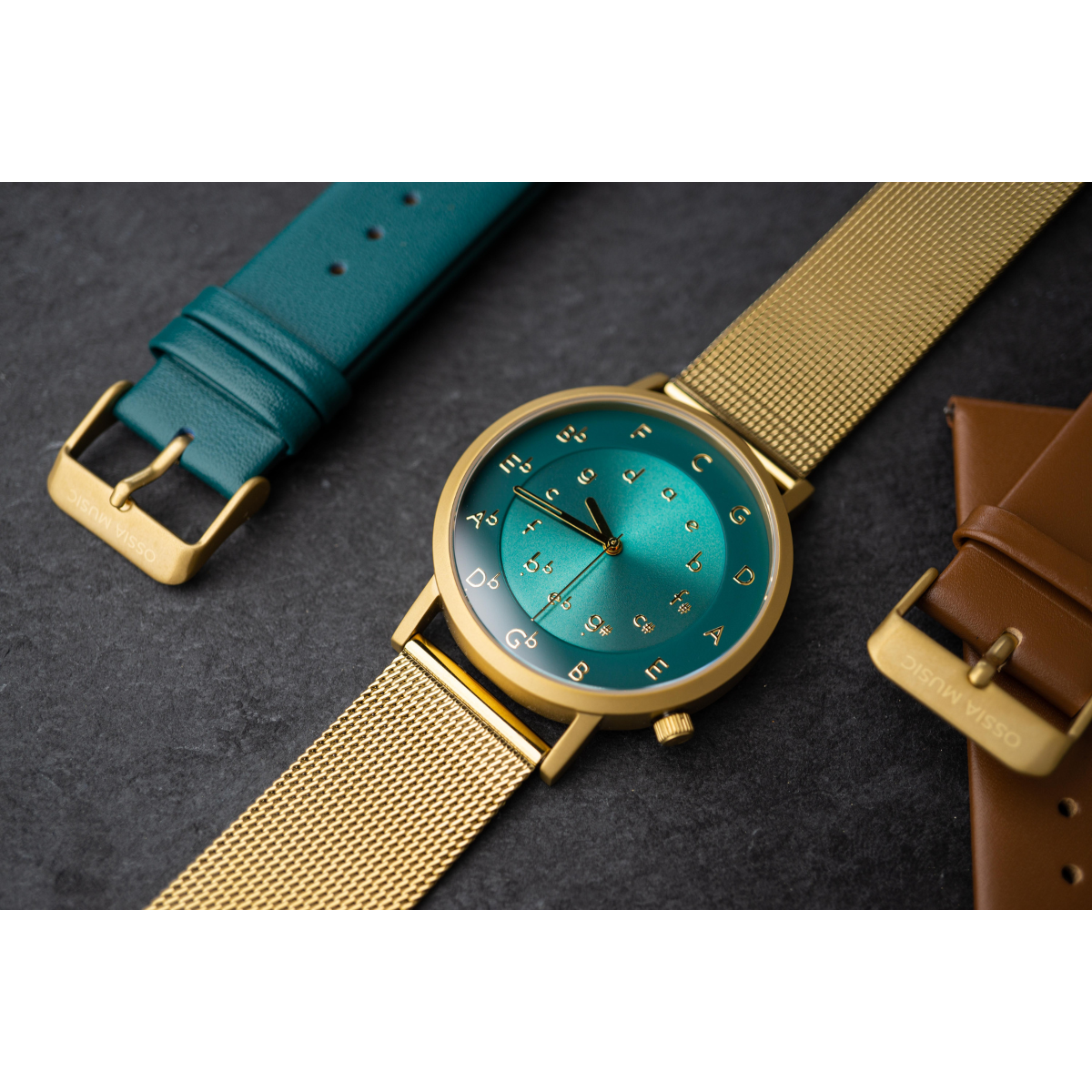 Ossia Watch - Sonata Sea with Brown Leather Strap
